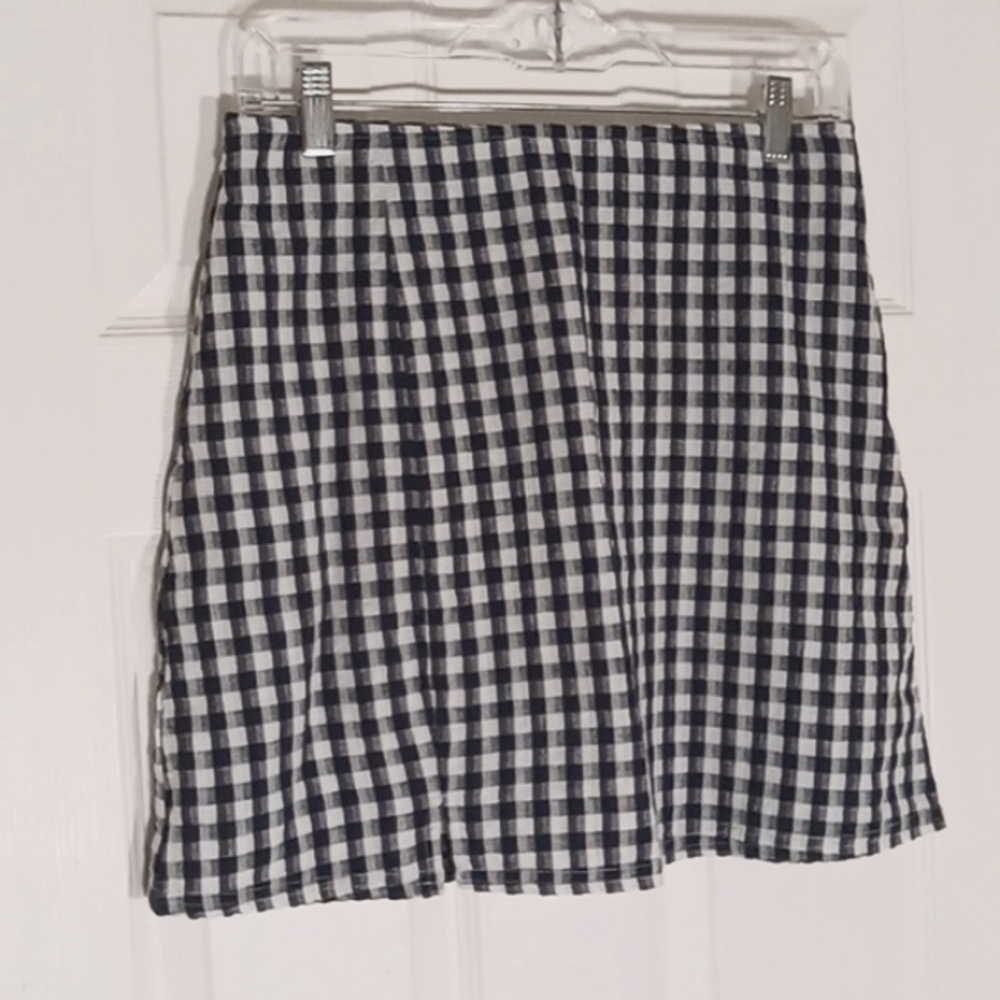 gingham linen blend American Eagle   Mini Skirt